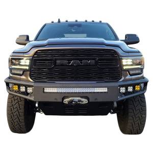 Truck Bumpers - Chassis Unlimited - Chassis Unlimited - Chassis Unlimited CUB950322 Diablo Series Winch Front Bumper with Sensor Cutouts for Dodge Ram 2500/3500 2019-2023