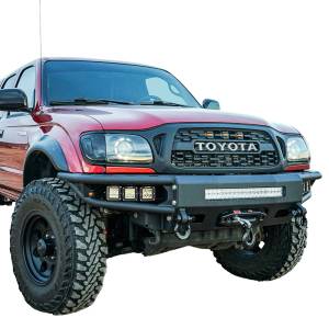 Chassis Unlimited - Chassis Unlimited CUB950411 Diablo Series Winch Front Bumper with Sensor Cutouts for Toyota Tacoma 1995-2004