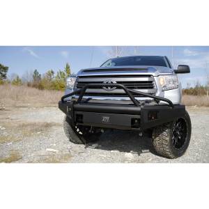 Fab Fours - Fab Fours TT07-R1862-1 Black Steel Elite Smooth Front Bumper with Pre-Runner Guard for Toyota Tundra 2007-2013 - Image 3
