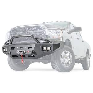 Truck Bumpers - Warn - Warn 107003 Ascent HD Baja Bar Front Bumper for Dodge Ram 2500/3500/4500/5500 2019-2024