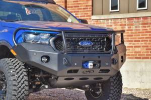 Expedition One - Expedition One FORDRNGR-2019+-FB-BB-BARE Front Bumper with Wraparound Bull Bar Hoop for Ford Ranger 2019-2022 - Bare Steel - Image 6
