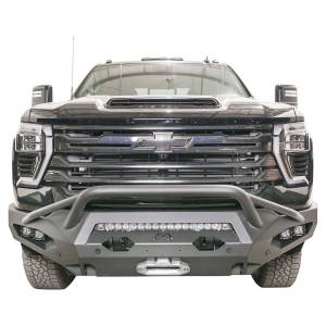 Bumpers By Vehicle - Chevy Silverado 2500/3500 - Fab Fours - Fab Fours CH24-X6152-B Matrix Front Bumper with Pre-Runner Guard for Chevy Silverado 2500HD/3500 2024