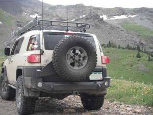 Expedition One - Expedition One FJC-RB-STC-BARE Trail Series Rear Bumper with Smooth Motion Tire Carrier System for Toyota FJ Cruiser 2007-2014 - Bare Steel - Image 2