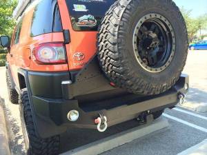Expedition One - Expedition One FJC-RB-STC-BARE Trail Series Rear Bumper with Smooth Motion Tire Carrier System for Toyota FJ Cruiser 2007-2014 - Bare Steel - Image 6
