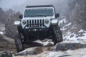 Expedition One - Expedition One JEEP-JKJLG-TS2-STUBBY-FB-H-BARE Trail Series 2 Stubby Front Bumper with Single Hoop for Jeep 2012-2023 - Bare Steel - Image 2