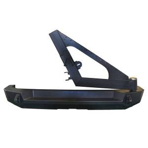Expedition One - Expedition One JK-CCS-RB-GEN3-STC-BARE Classic Core Series Rear Bumper with Smooth Motion Tire Carrier System for Jeep Wrangler JK 2007-2018 - Bare Steel - Image 1