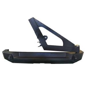 Expedition One - Expedition One JK-CCS-RB-GEN3-STC-PC Classic Core Series Rear Bumper with Smooth Motion Tire Carrier System for Jeep Wrangler JK 2007-2018 - Textured Black Powder Coat - Image 1