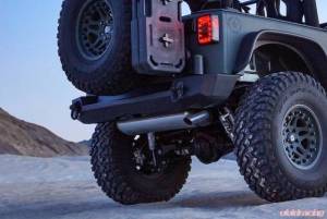 Expedition One - Expedition One JK-CCS-RB-STC-BARE Classic Core Series Rear Bumper with Smooth Motion Tire Carrier System for Jeep Wrangler JK 2007-2018 - Bare Steel - Image 2