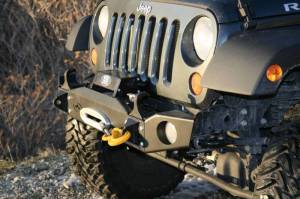 Expedition One - Expedition One JK-DX-SW-PC Basic DX Modular Side Wings Front Bumper for Jeep Wrangler JK 2007-2018 - Textured Black Powder Coat - Image 4