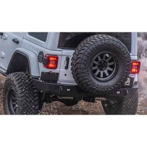 Expedition One - Expedition One JL18-TS2-RB-STC-PC Trail Series 2 Rear Bumper with Smooth Motion Tire Carrier System for Jeep Wrangler JL 2018-2024 - Textured Black Powder Coat - Image 4