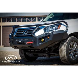 Expedition One LX46-14+FB-BB-PC Front Bumper with Wraparound Bull Bar Hoop for Lexus GX 460 2014-2023 - Textured Black Powder Coat