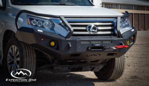 Expedition One - Expedition One LX46-14+FB-BB-PC Front Bumper with Wraparound Bull Bar Hoop for Lexus GX 460 2014-2023 - Textured Black Powder Coat - Image 3