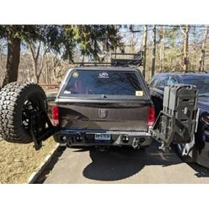 Expedition One - Expedition One RAM1500-09-18-RB-DSTC-PC Rear Bumper with Dual Swing Out Tire Carrier System for Dodge Ram 1500 2009-2018 - Textured Black Powder Coat - Image 4