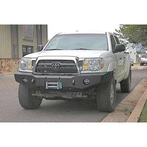 Expedition One - Expedition One TACO05-11-FB-KD-BARE Winch Front Bumper with Kodiak Bullbar for Toyota Tacoma 2005-2011 - Bare Steel - Image 1