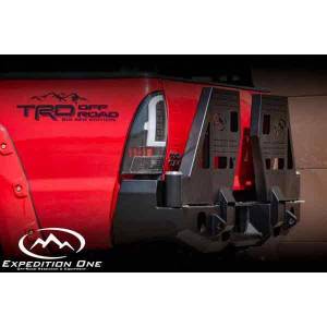 Expedition One - Expedition One TACO05-15-RB-DSTC-BARE Rear Bumper with Dual Swing Out Tire Carrier for Toyota Tacoma 2005-2015 - Bare Steel - Image 2