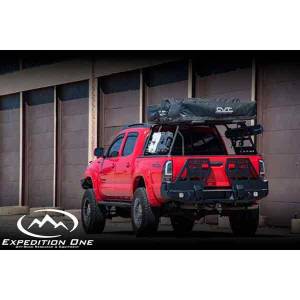 Expedition One - Expedition One TACO05-15-RB-DSTC-BARE Rear Bumper with Dual Swing Out Tire Carrier for Toyota Tacoma 2005-2015 - Bare Steel - Image 3