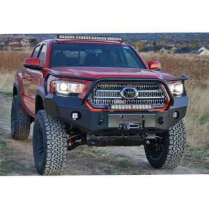 Expedition One - Expedition One TACO16+-FB-BB-PC RangeMax Front Bumper with Wraparound Bull Bar Hoop for Toyota Tacoma 2016-2023 - Textured Black Powder Coat - Image 4