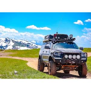 Expedition One TT07-13-FB-BB-BARE RangeMax Winch Front Bumper with Bull Bar for Toyota Tundra 2007-2013 - Bare Steel