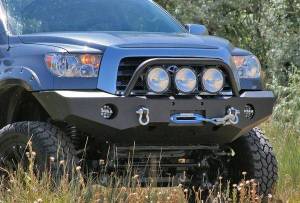 Expedition One TT07-13-FB-H-PC RangeMax Winch Front Bumper with Hoop for Toyota Tundra 2007-2013 - Textured Black