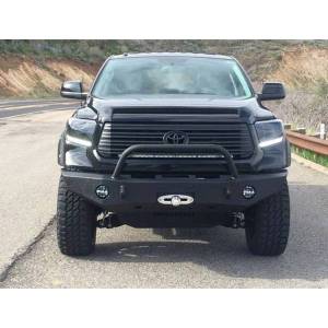 Expedition One - Expedition One TT14-21-FB-H-BARE RangeMax Front Bumper with Single Hoop for Toyota Tundra 2014-2021 - Bare Steel - Image 1