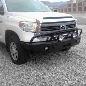 Expedition One - Expedition One TT14-21-FB-H-BARE RangeMax Front Bumper with Single Hoop for Toyota Tundra 2014-2021 - Bare Steel - Image 3