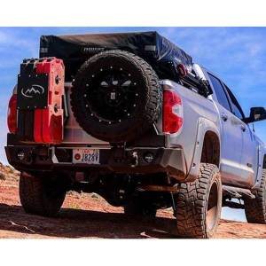 Expedition One - Expedition One TT14-21-RB-DSTC-BARE Rear Bumper with Dual Swing Out Tire Carrier for Toyota Tundra 2014-2021 - Bare Steel - Image 3