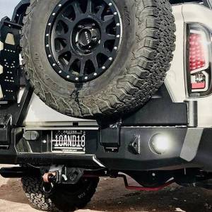 Expedition One - Expedition One TT14-21-RB-DSTC-BARE Rear Bumper with Dual Swing Out Tire Carrier for Toyota Tundra 2014-2021 - Bare Steel - Image 4