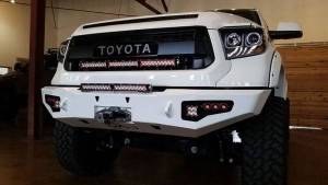 Expedition One - Expedition One TT14-21-ST-FB-BARE Storm Trooper Front Bumper for Toyota Tundra 2014-2021 - Bare Steel - Image 4