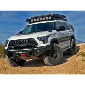 Expedition One - Expedition One SQ23+FB-BB-BARE Front Bumper with Bull Bar for Toyota Sequoia 2023-2024 - Bare Metal - Image 4