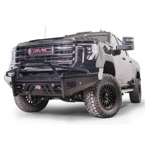 Fab Fours - Fab Fours GM24-S6262-1 Black Steel Front Bumper with Pre-Runner Guard for GMC Sierra 2500/3500 2024 - Image 2