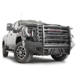 Fab Fours - Fab Fours GM24-Q6260-1 Black Steel Elite Front Bumper with Full Grille Guard for GMC Sierra 2500/3500 2024 - Image 2