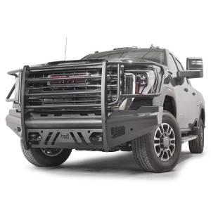 Fab Fours - Fab Fours GM24-Q6260-1 Black Steel Elite Front Bumper with Full Grille Guard for GMC Sierra 2500/3500 2024 - Image 3