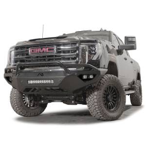 Fab Fours - Fab Fours GM24-V6252-B Vengeance Series Front Bumper with Pre-Runner Guard for GMC Sierra 2500/3500 2024 - Bare Steel - Image 2