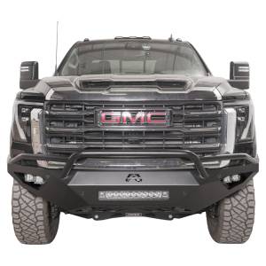 Fab Fours - Fab Fours GM24-V6252-B Vengeance Series Front Bumper with Pre-Runner Guard for GMC Sierra 2500/3500 2024 - Bare Steel - Image 1