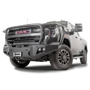 Fab Fours - Fab Fours GM24-A6250-1 Premium Winch Front Bumper with Full Grille Guard for GMC Sierra 2500HD/3500 2024 - 2 Stage Black Powder Coat - Image 2