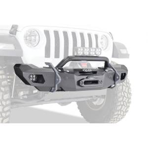 LOD Offroad JFB1885 OPS Shorty Winch Front Bumper for Jeep Wrangler JK/JL/Gladiator JT 2007-2024 - Textured Black