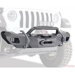 Tuff Country - LOD Offroad JFB1884 OPS Shorty Winch Front Bumper for Jeep Wrangler JK/JL/Gladiator JT 2007-2024 - Bare Steel - Image 1