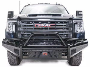 Fab Fours GM20-S5062-1 Black Steel Front Bumper with Pre-Runner Guard for GMC Sierra 2500HD/3500 2020-2022