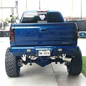 Fusion Bumpers - Fusion Bumpers 14181500GMRB Standard Rear Bumper for GMC Sierra and Chevy Silverado 1500 2014-2018 - Image 1