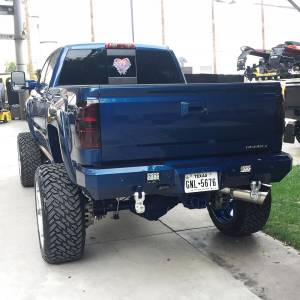 Fusion Bumpers - Fusion Bumpers 14181500GMRB Standard Rear Bumper for GMC Sierra and Chevy Silverado 1500 2014-2018 - Image 4