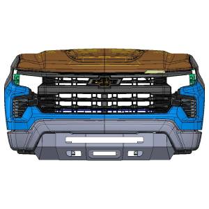 Chassis Unlimited CUB920761 Prolite Series Front Bumper for Chevy Silverado 1500 2022-2024