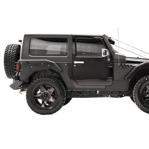 Fab Fours JK4000-1 Base Rear Fender System for Jeep Wrangler JK 2-Door 2007-2018