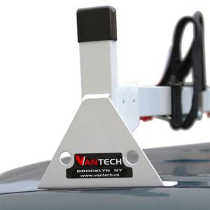Vantech - Vantech H2651W White 2 Bar System Low Profile 10.25" White Steel Dodge Sprinter w/ track 2007-2012