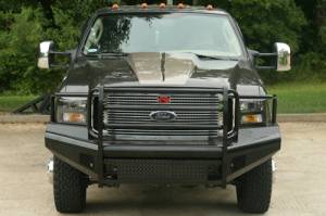 Truck Bumpers - Fab Fours Black Steel - Ford Super Duty 2005-2007