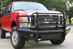Truck Bumpers - Fab Fours Black Steel - Ford Super Duty 2008-2010