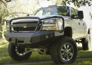 Fab Fours Premium - Front Winch Bumper with Full Grille Guard - Chevy