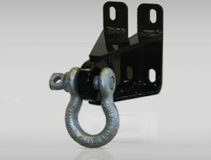 Exterior Accessories - Shackle/D-Rings - Fab Fours - Fab Fours QRING-1 Black Steel Elite Flat Black D-ring Mounts - Pair (Shackles Sold Separately)