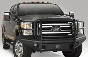 Truck Bumpers - Fab Fours Black Steel Elite - Ford F150 2009-2014